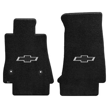2016-2017 Chevy Camaro "Chevy Bow Tie Logo" Ultimat FRONT Seat Floor Mats (Ebony) by Lloyd Mats