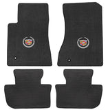 2011-2015 Cadillac CTS 2WD Coupe "Cadillac Logo" Velourtex Front and Back Seat Floor Mats (Ebony) by Lloyd Mats