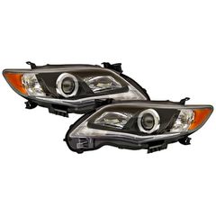 2011-2013 Toyota Corolla (Does not fit models w/ HID) IPCW Black Projector Headlights (Pair) w/ DRL