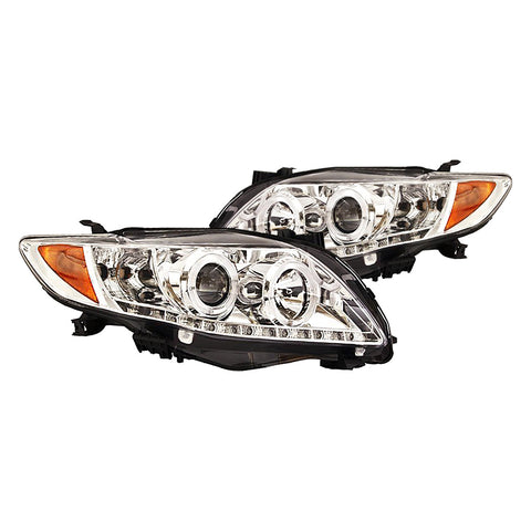 2009-2010 Toyota Corolla (Does not fit models w/ HID) IPCW Projector Headlights (Pair) w/ DRL