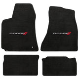 2006-2010 Dodge Charger "Dodge Logo" Velourtex Front and Back Seat Floor Mats (Ebony) by Lloyd Mats