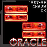 1987-1999 Chevy CK Trucks Color Changing DUAL LED Headlight Halo Kit w/2.0 Remote by Oracle Lighting
