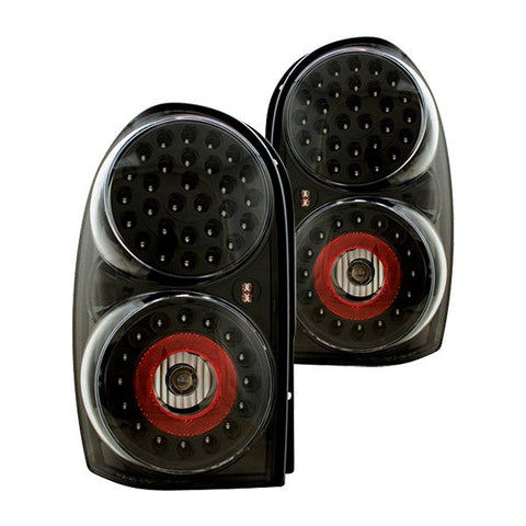 2002-2007 Jeep Liberty IPCW Black LED Tail Lights 