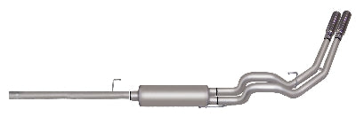 2011-2014 Ford F-150 6.2 Raptor 4WD 5 1/2' Bed Super Crew Gibson Performance DUAL Cat-Back Exhaust (Aluminized)