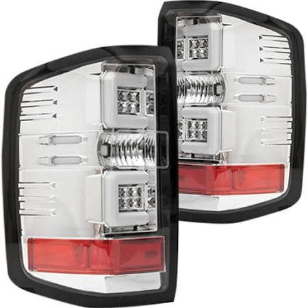 2014-2016 Chevy Silverado 1500 Clear LED Tail Lights (Pair)  by IPCW