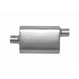 4" x 9" x 13" Oval Superflow Stainless Muffler (2" In 2" Out) by Gibson Performance