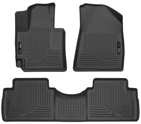 Husky WeatherBeater FRONT + BACK SEAT Floor Liners 2016 Kia Soul