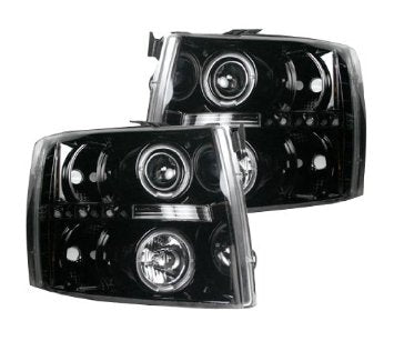 RECON Black LED Projector Headlights 2007-2013 Chevy Silverado