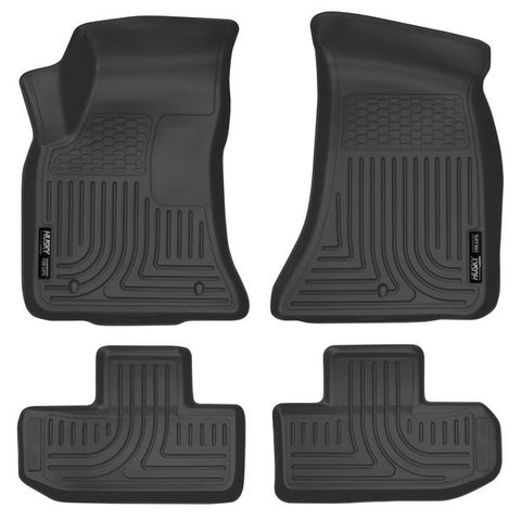Husky WeatherBeater FRONT + BACK SEAT Floor Liners 2016 Dodge Challenger