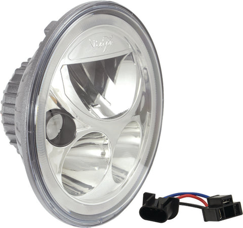 7" Round Chrome Vortex LED Headlights  w/ Halo (Single) by Vision X
