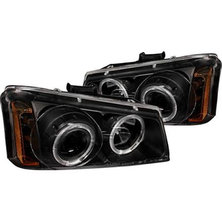 2003-2006 Chevy Silverado IPCW Black Halo Projector Headlights (Pair)
